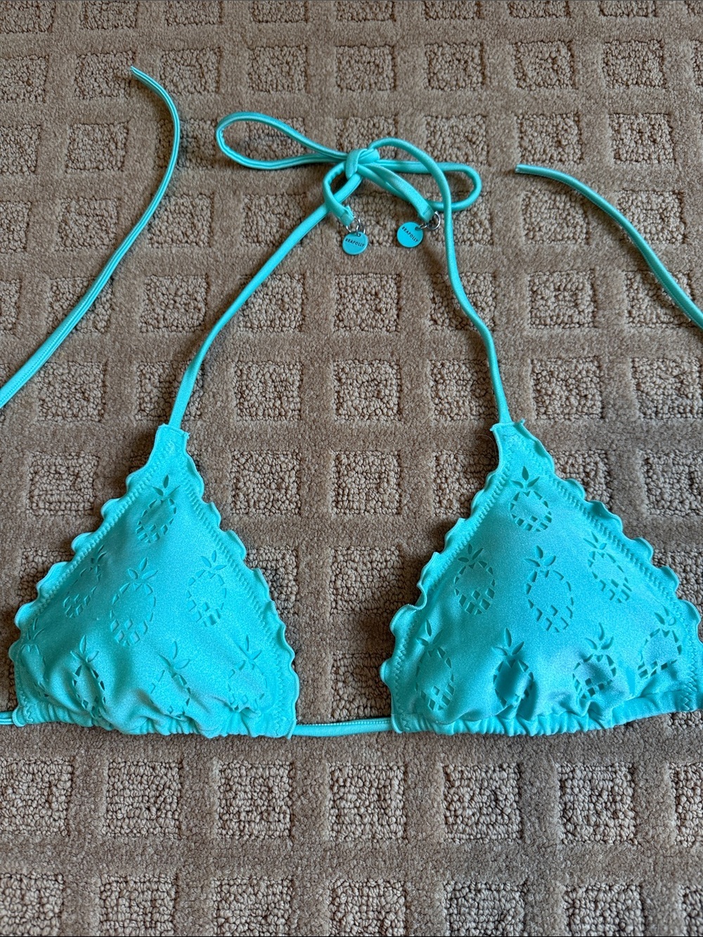 Seafolly Turquoise Triangle Bikini Top